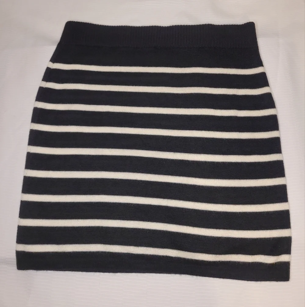 Loft Outlet Wool Blend Striped Cozy Mini Skirt sz L Petite